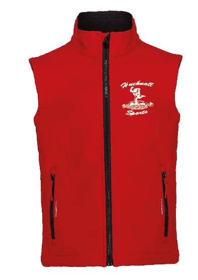 Hucknall Sports Softshell Gilets.