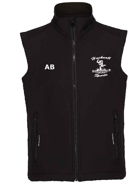 Hucknall Sports Softshell Gilets.
